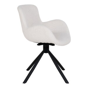 Amorim Spisebordsstol, drejefod, bouclé, off-white, HN1273 – sæt af 2 - Billede 3