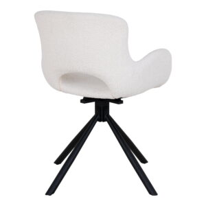 Amorim Spisebordsstol, drejefod, bouclé, off-white, HN1273 – sæt af 2 - Billede 4