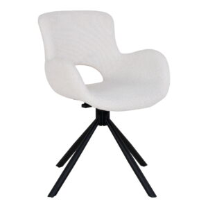 Amorim Spisebordsstol, drejefod, bouclé, off-white, HN1273 – sæt af 2