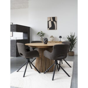 Amorim Spisebordsstol, drejefod, bouclé, mushroom, HN1274 – sæt af 2 - Billede 5
