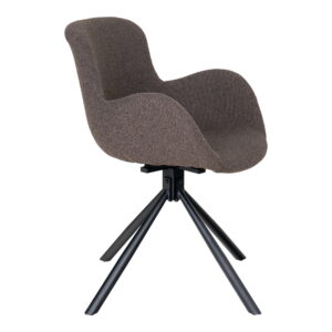 Amorim Spisebordsstol, drejefod, bouclé, mushroom, HN1274 – sæt af 2 - Billede 3