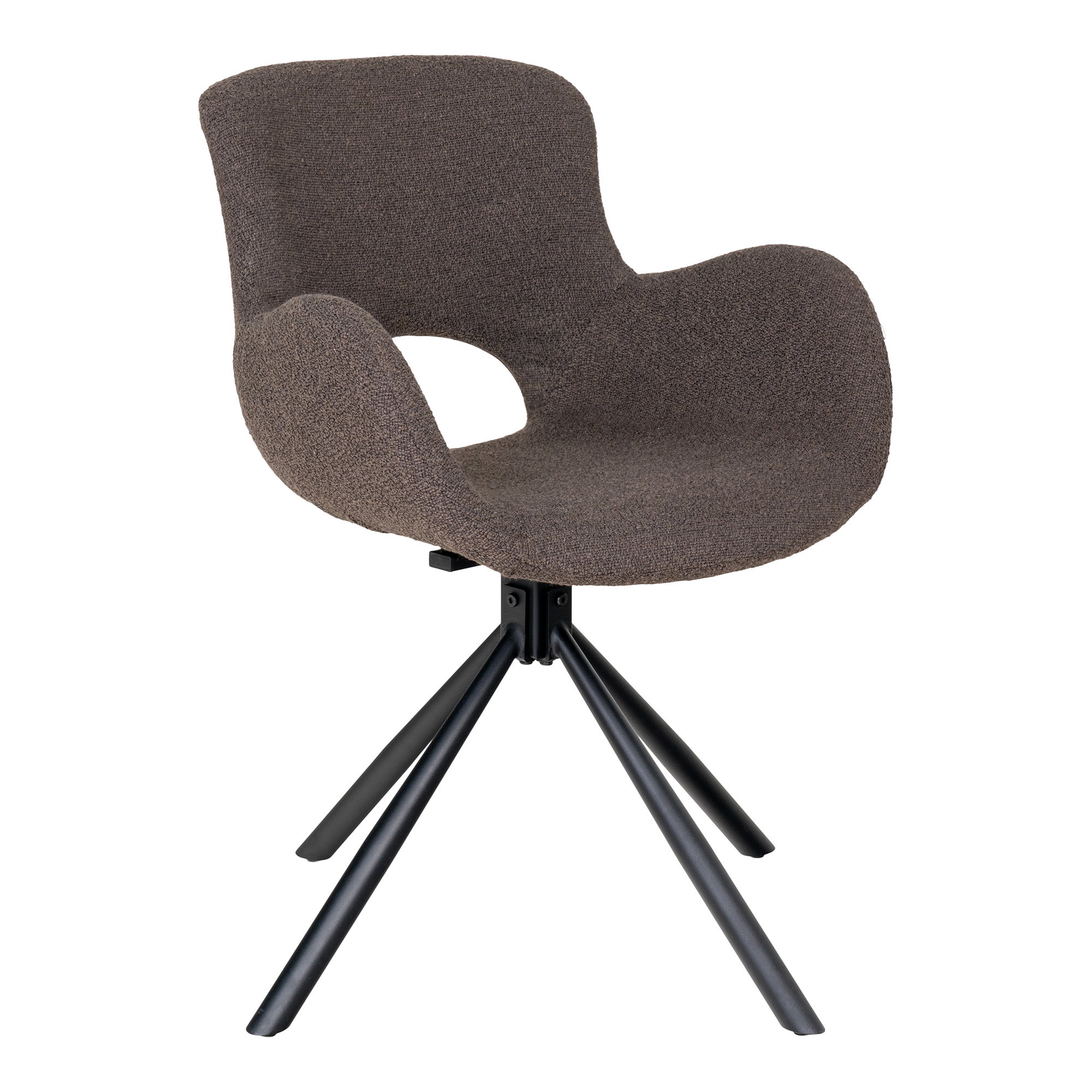 Amorim Spisebordsstol, drejefod, bouclé, mushroom, HN1274 – sæt af 2