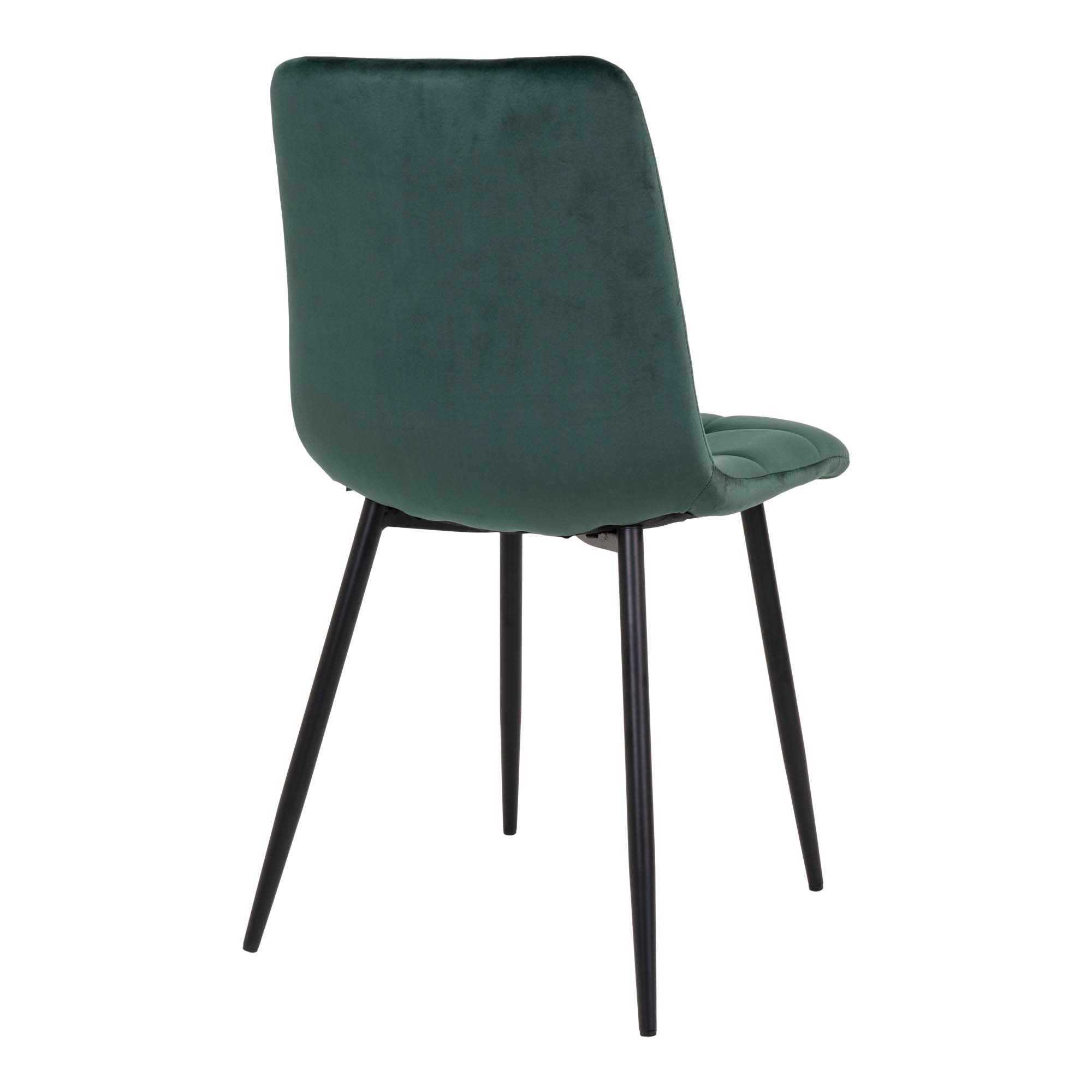 Middelfart Spisebordsstol, velour, mørkegrøn, sorte ben, HN1006 – sæt af 2 - Billede 4