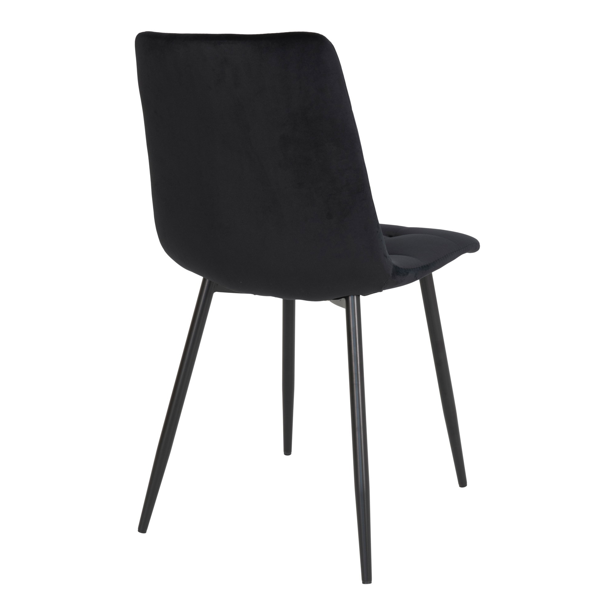 Middelfart Spisebordsstol, velour, sort, sorte ben, HN1207 – sæt af 2 - Billede 4