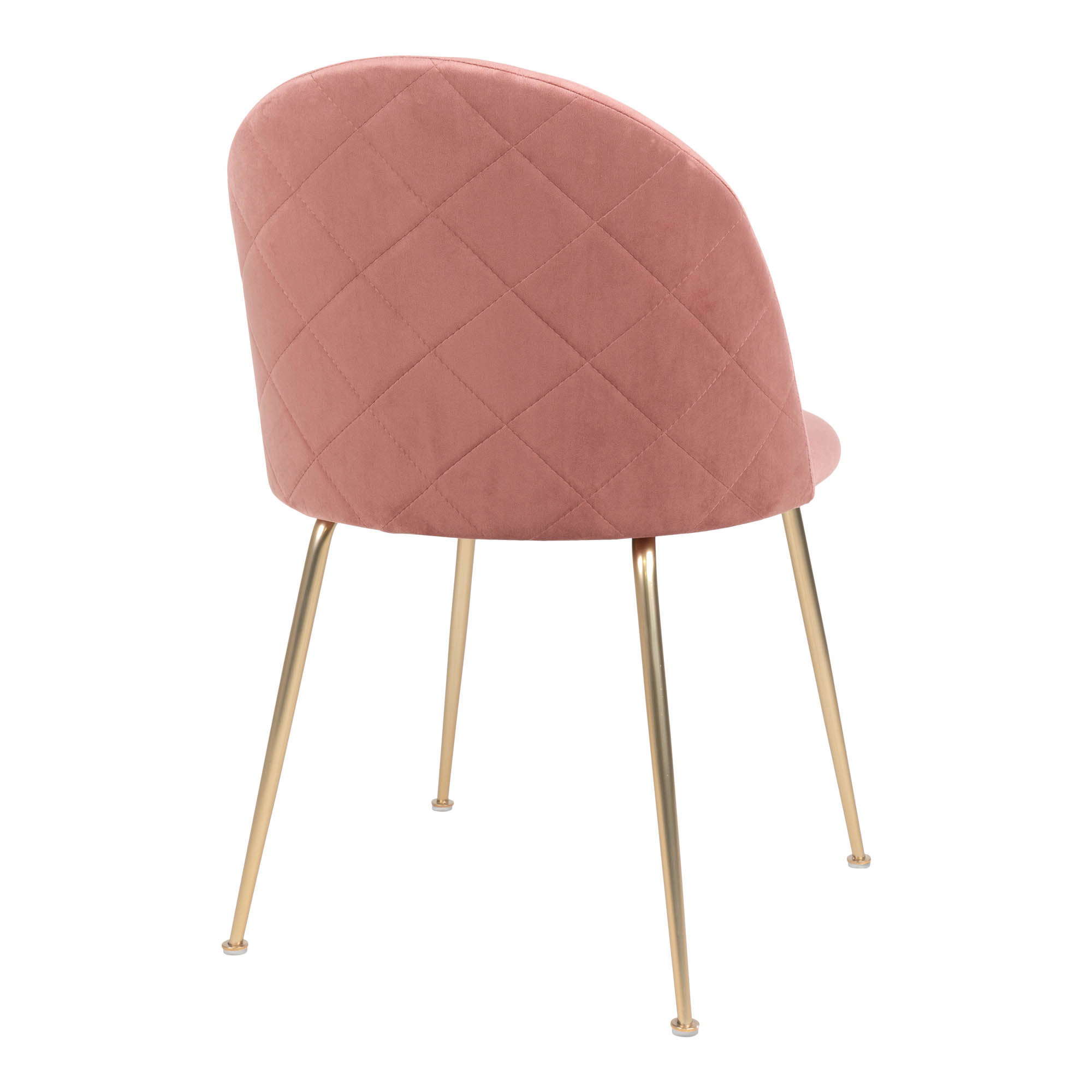 Geneve Spisebordsstol, velour, rosa, messing look ben, HN1214 – sæt af 2 - Billede 4