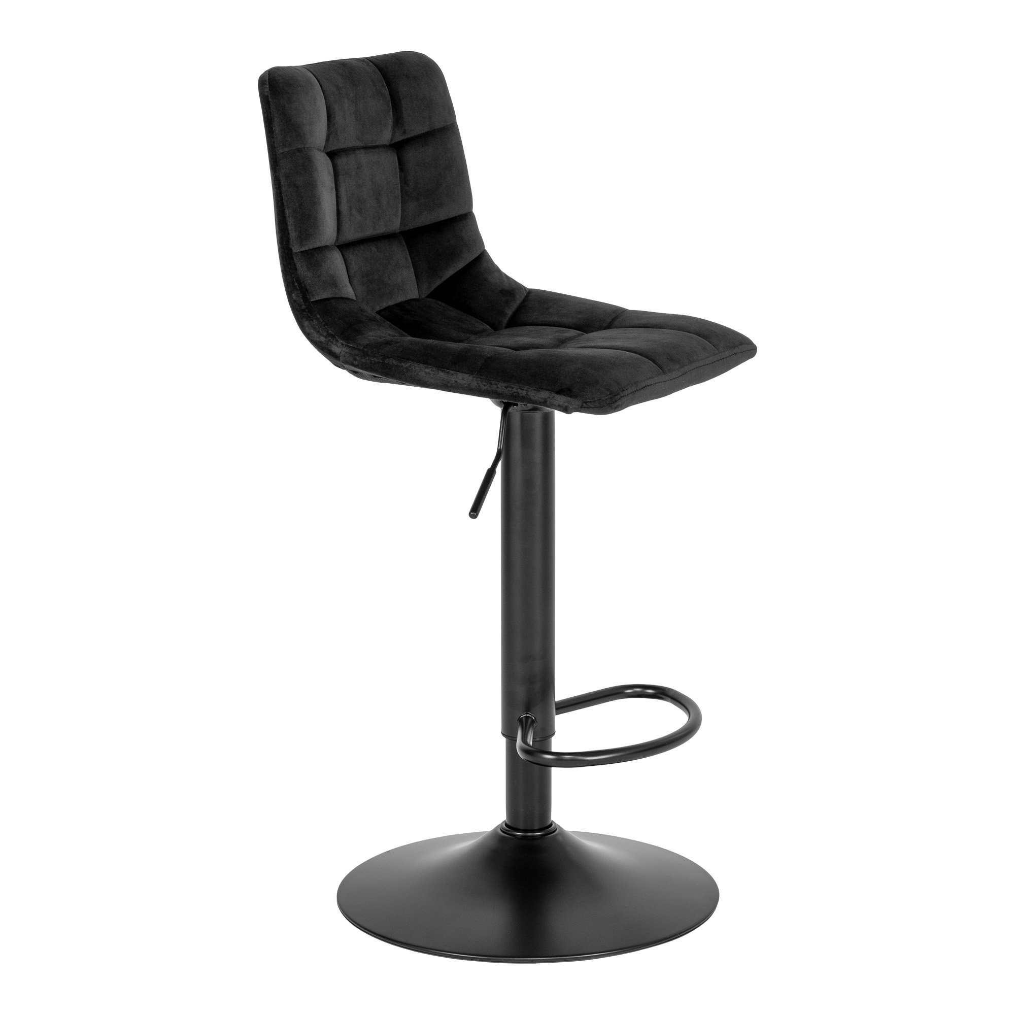 Middelfart Barstol, velour, sort, sorte ben, HN1207 – sæt af 2 - Billede 3