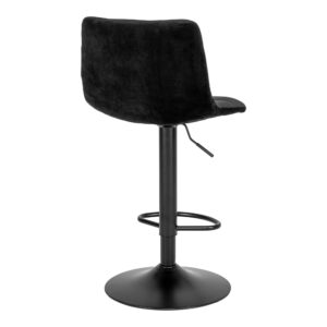 Middelfart Barstol, velour, sort, sorte ben, HN1207 – sæt af 2 - Billede 4