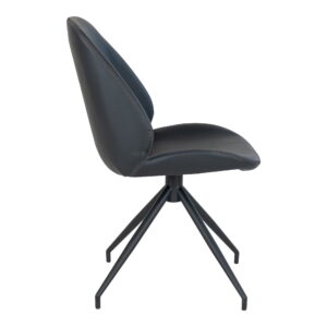 Monte Carlo Spisebordsstol med drejefod, PU læder, sort, sorte ben, HN1223 – sæt af 2 - Billede 4