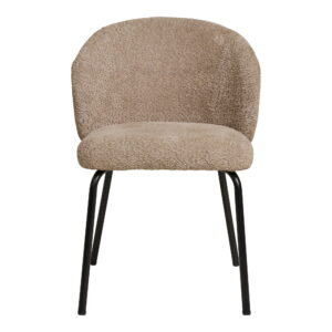 Alternative view of Safira Spisebordsstol, bouclé, beige, sorte ben, HN1266 – sæt af 2