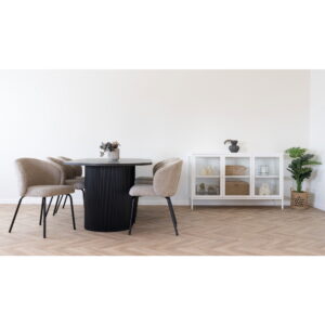 Safira Spisebordsstol, bouclé, beige, sorte ben, HN1266 – sæt af 2 - Billede 11