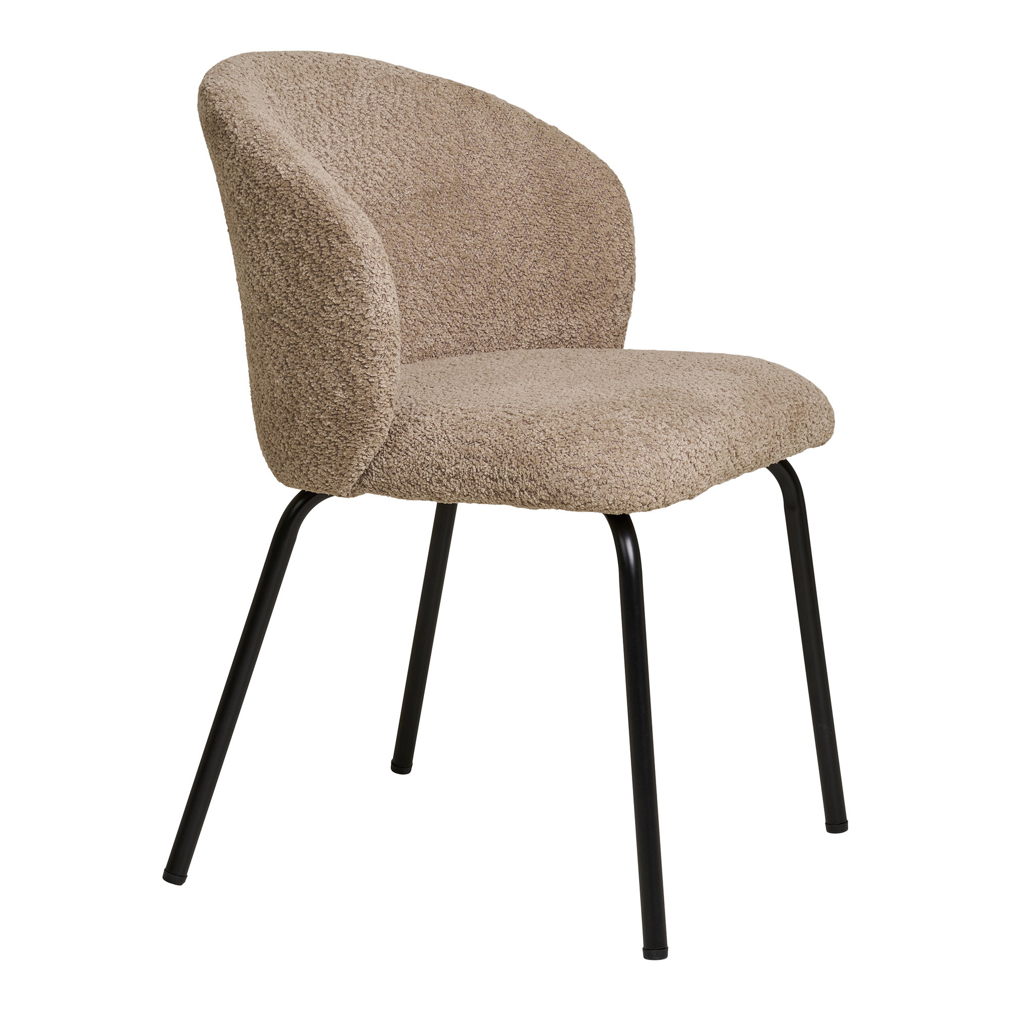 Safira Spisebordsstol, bouclé, beige, sorte ben, HN1266 – sæt af 2 - Billede 3
