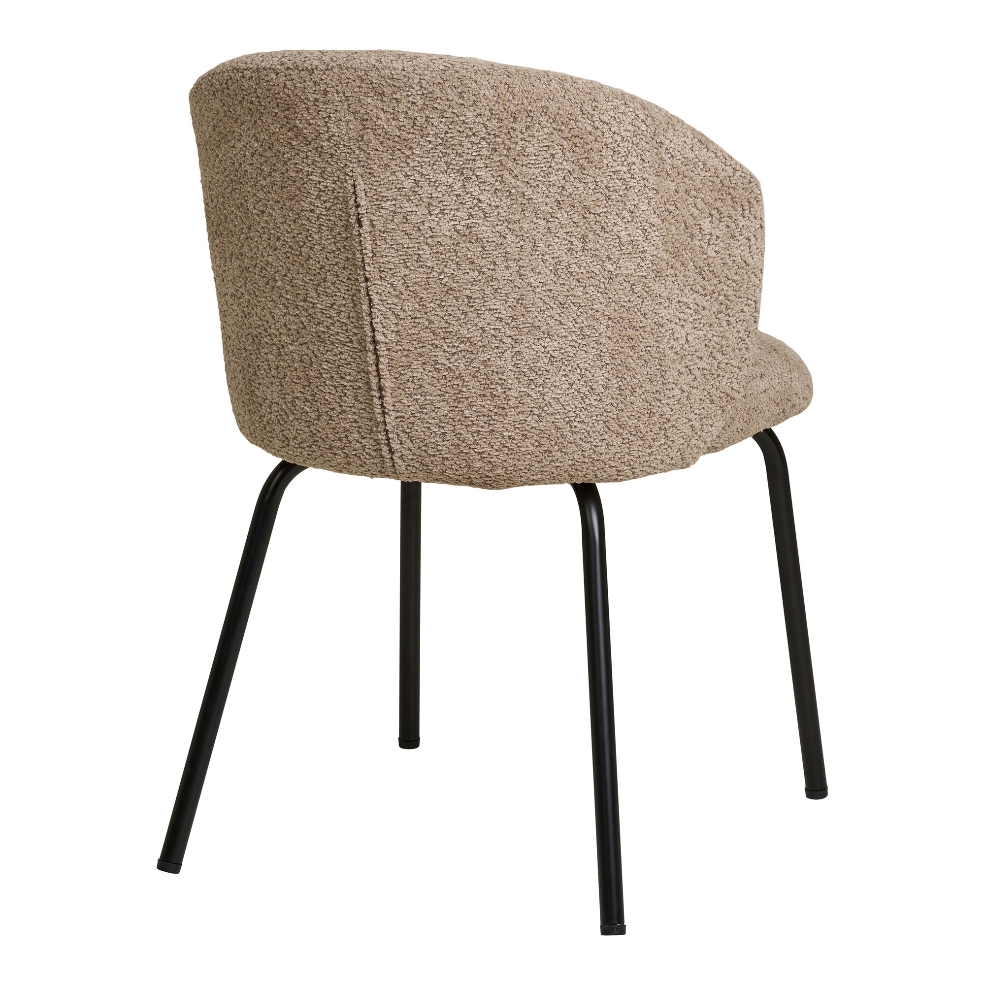 Safira Spisebordsstol, bouclé, beige, sorte ben, HN1266 – sæt af 2 - Billede 4