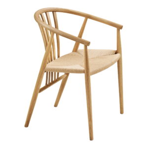 Agustin Spisebordsstol, naturflet sæde, eg, natur - Billede 3