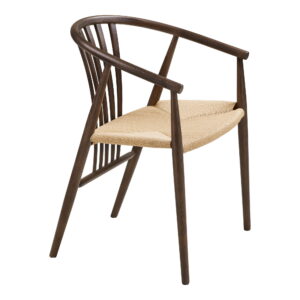 Agustin Spisebordsstol, naturflet sæde, eg, smoked - Billede 3