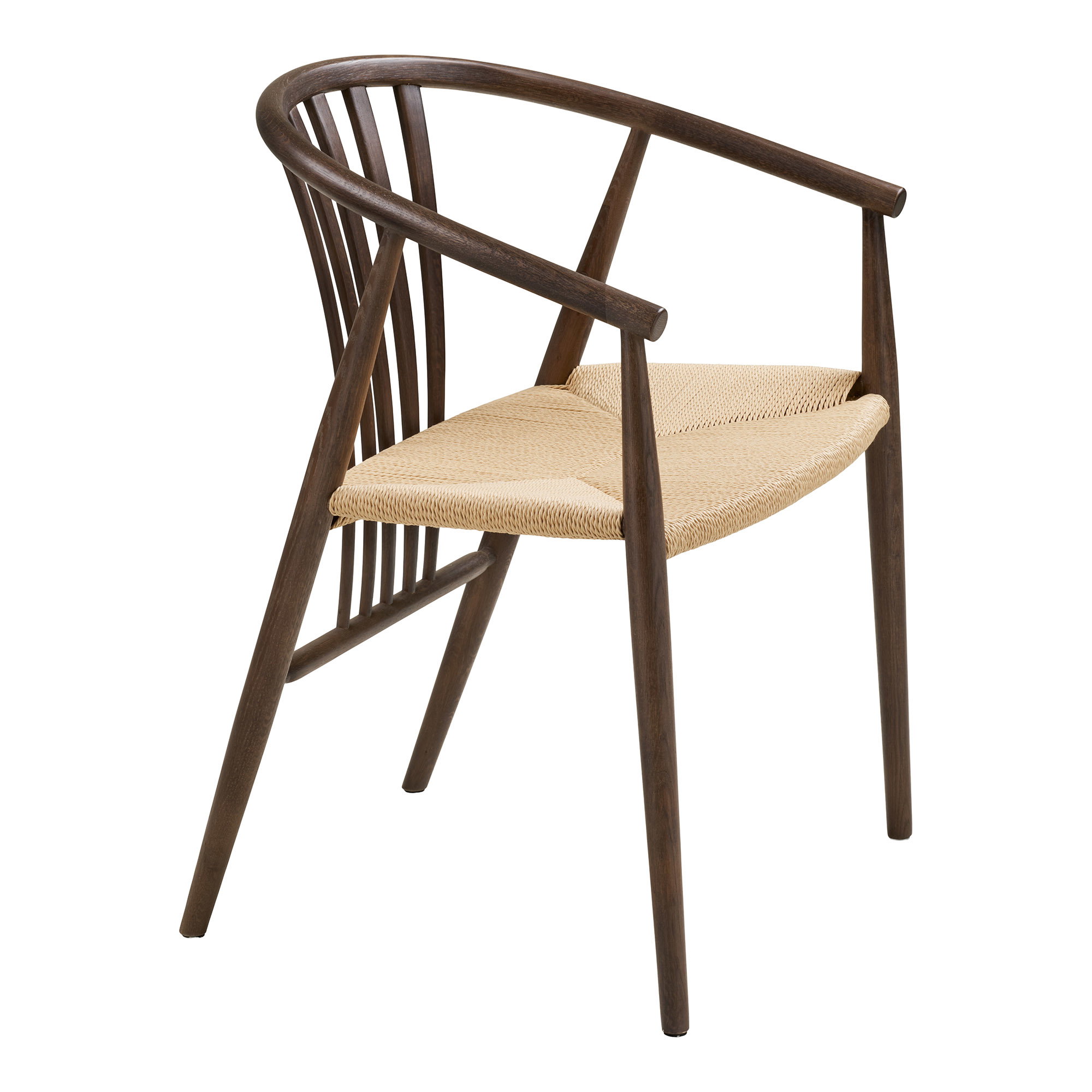 Agustin Spisebordsstol, naturflet sæde, eg, smoked - Billede 3