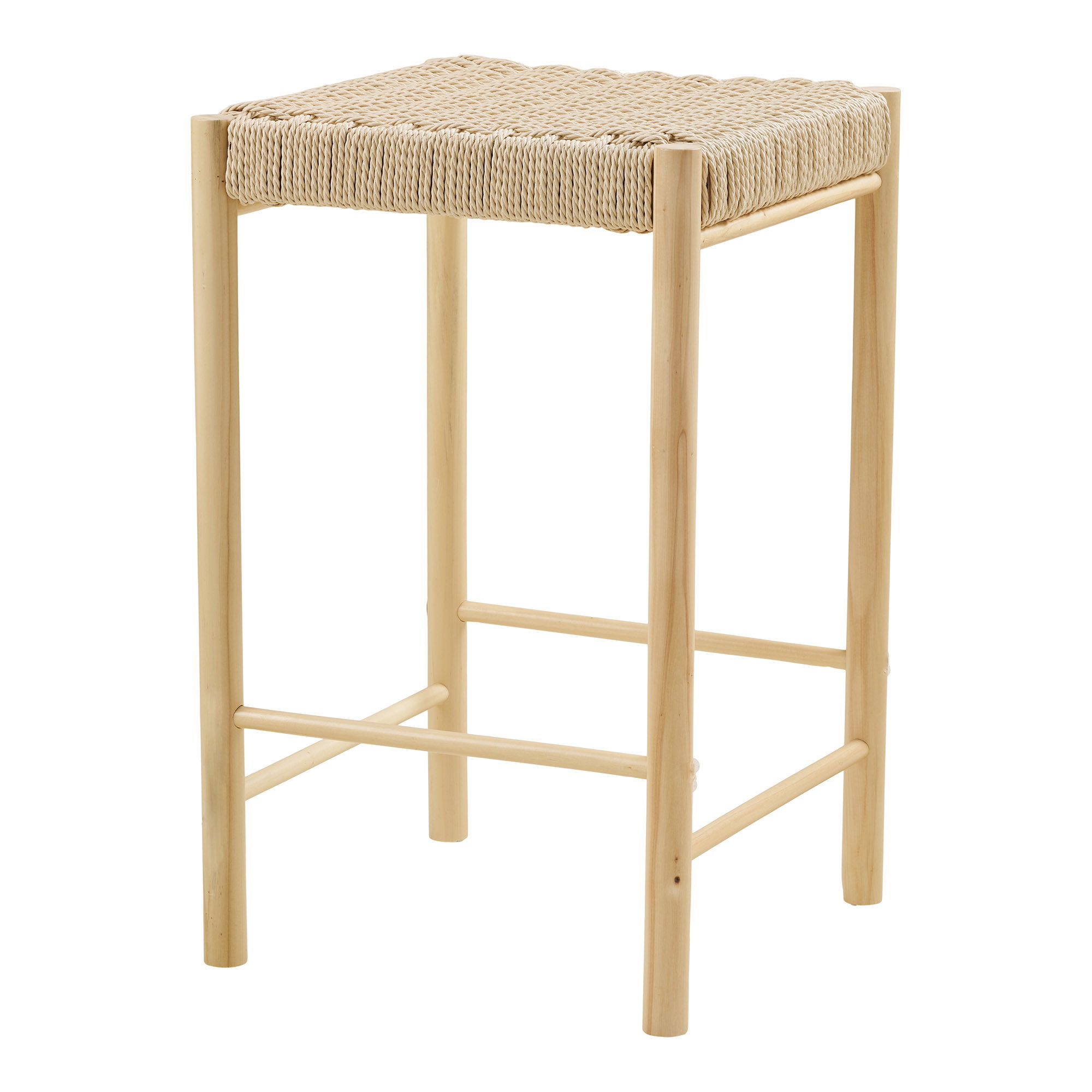 Abano Counterstol med naturflet sæde, poppeltræ, natur - Billede 2