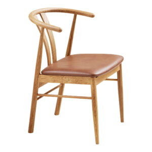 Artenara Spisebordsstol, eg/PU, natur/brun, HN1218 – sæt af 2 - Billede 3