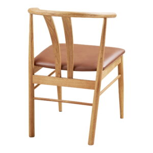 Artenara Spisebordsstol, eg/PU, natur/brun, HN1218 – sæt af 2 - Billede 4