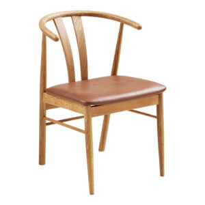 Artenara Spisebordsstol, eg/PU, natur/brun, HN1218 – sæt af 2