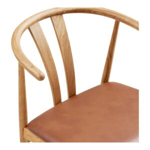 Artenara Spisebordsstol, eg/PU, natur/brun, HN1218 – sæt af 2 - Billede 5