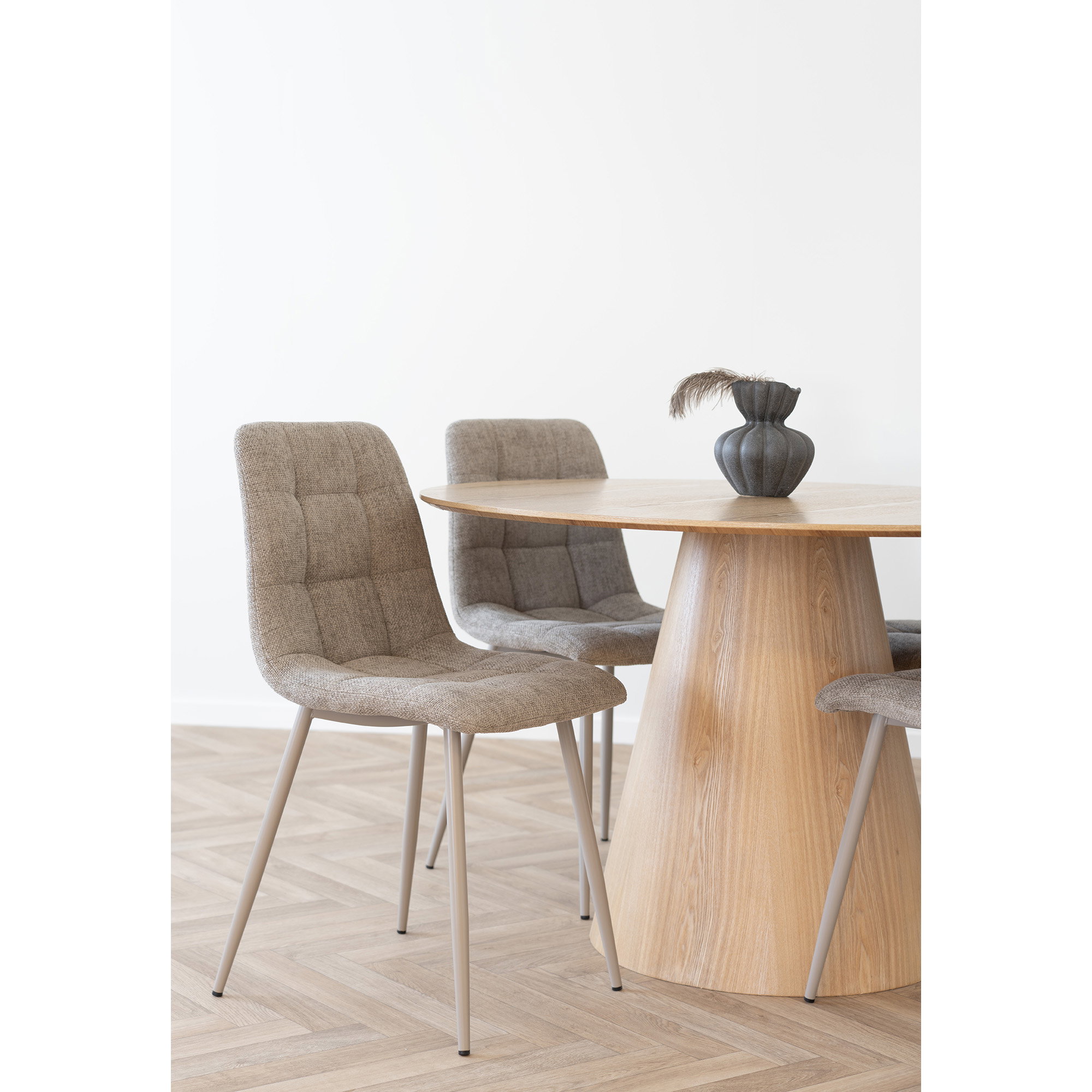Bolton Spisebord, ask finer, natur, ø120x76 cm - Billede 3