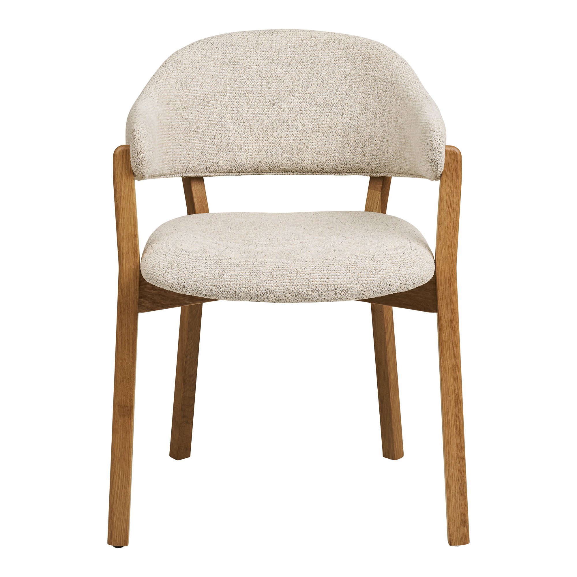 Dunkirk Spisebordsstol, armlæn, egetræ med stofsæde, beige, HN1318 - Billede 2
