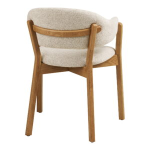 Dunkirk Spisebordsstol, armlæn, egetræ med stofsæde, beige, HN1318 - Billede 4