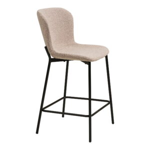 Maceda Counterstol, bouclé, beige, sorte ben, HN1239 – sæt af 2 - Billede 3