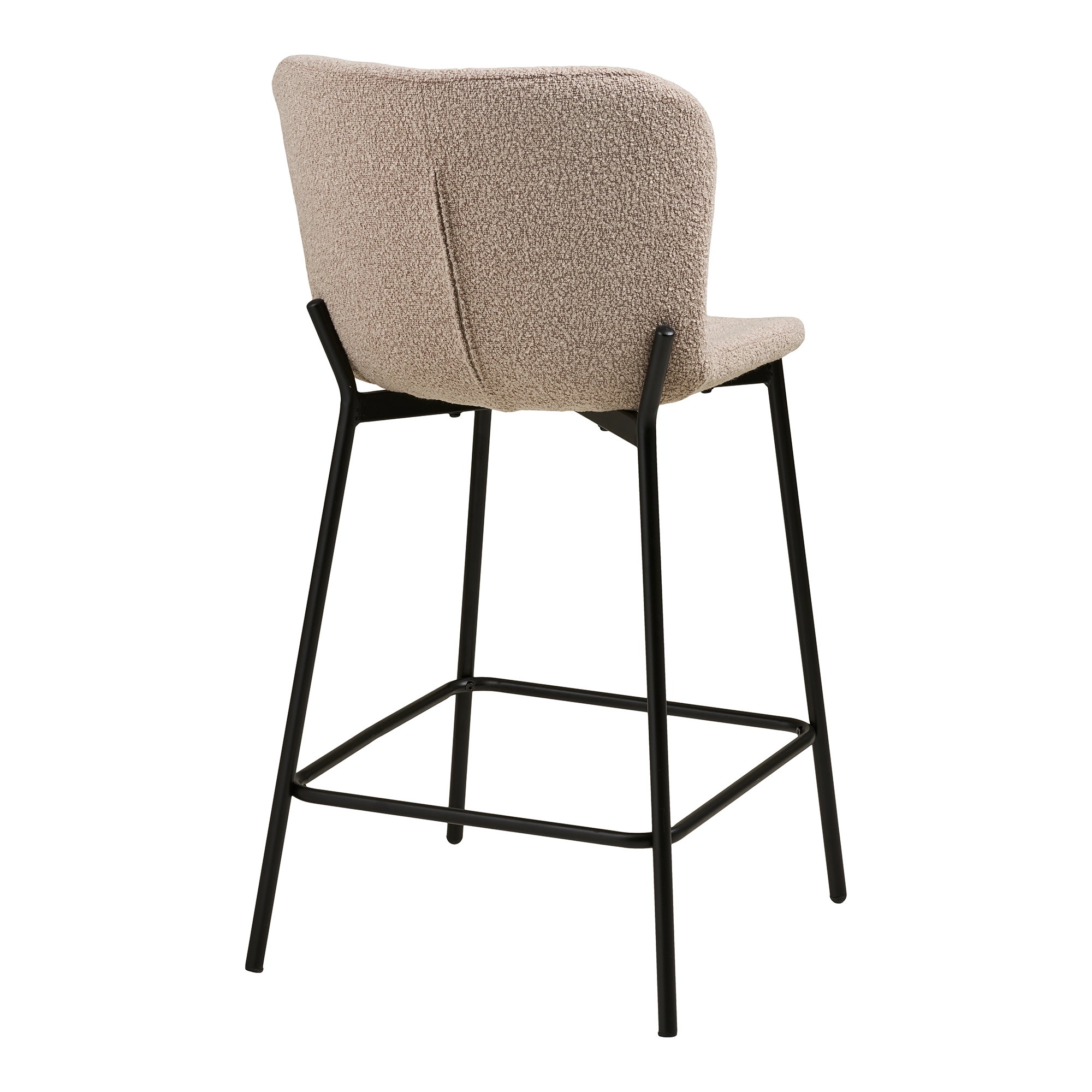 Maceda Counterstol, bouclé, beige, sorte ben, HN1239 – sæt af 2 - Billede 4