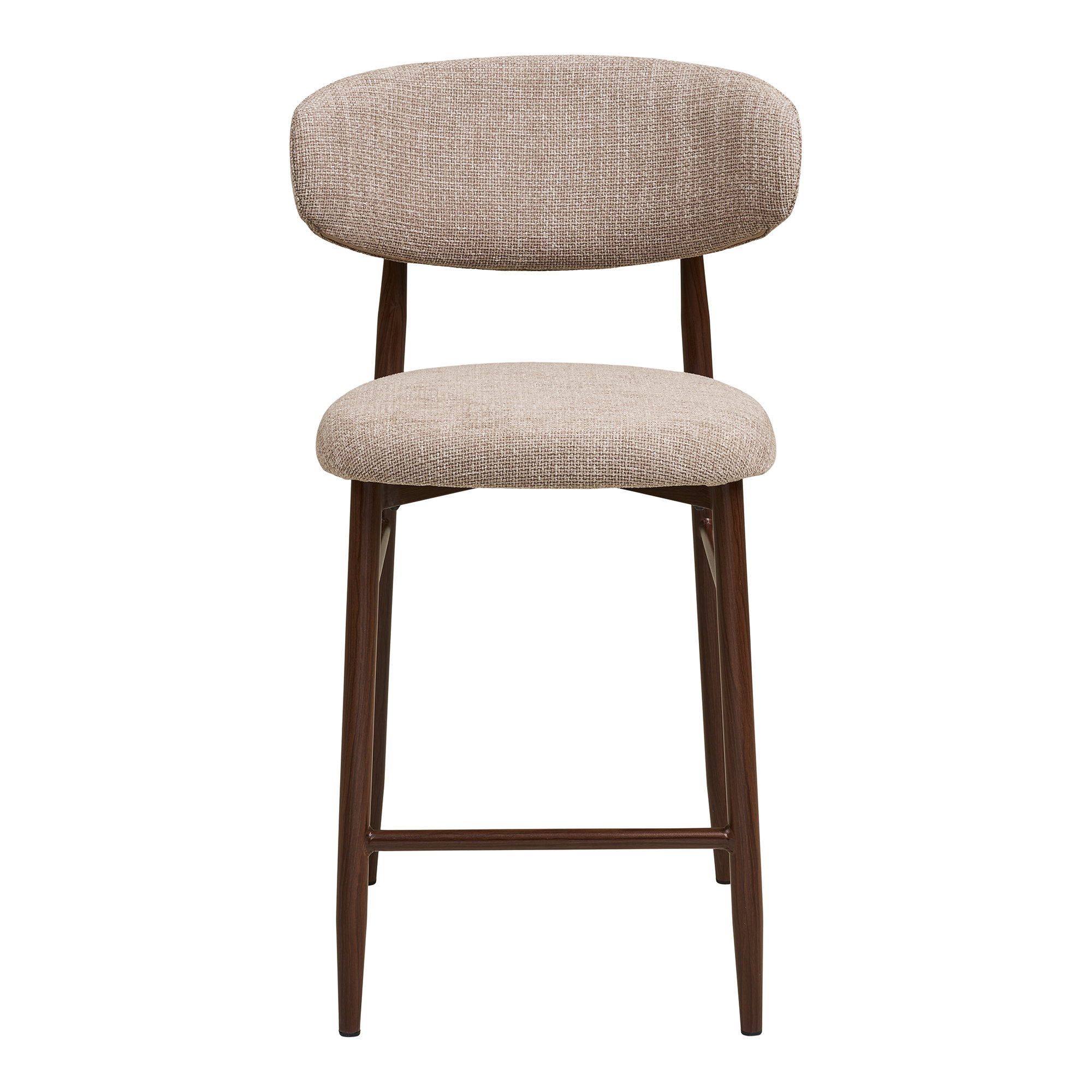 Levanto Counterstol, sand, trælook ben, valnød, HN1302 – sæt af 2 - Billede 2