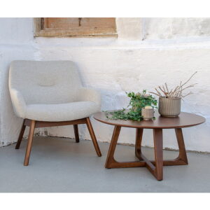 London Loungestol, sand, valnød ben, HN1278 - Billede 7