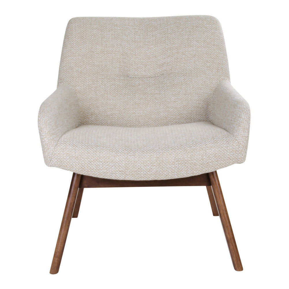 London Loungestol, sand, valnød ben, HN1278 - Billede 2