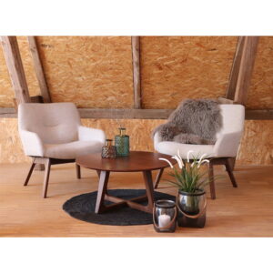 London Loungestol, sand, valnød ben, HN1278 - Billede 8