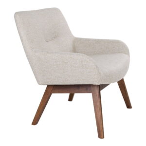 London Loungestol, sand, valnød ben, HN1278 - Billede 3