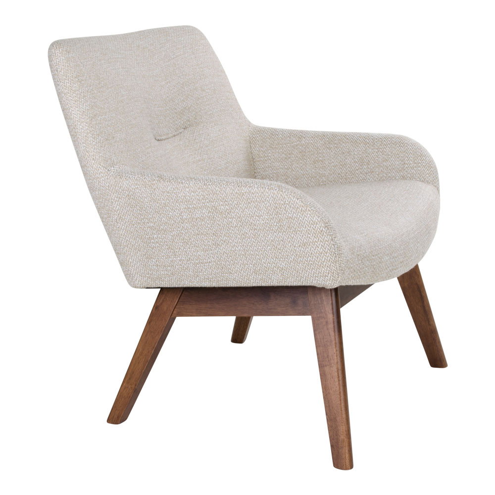 London Loungestol, sand, valnød ben, HN1278 - Billede 3