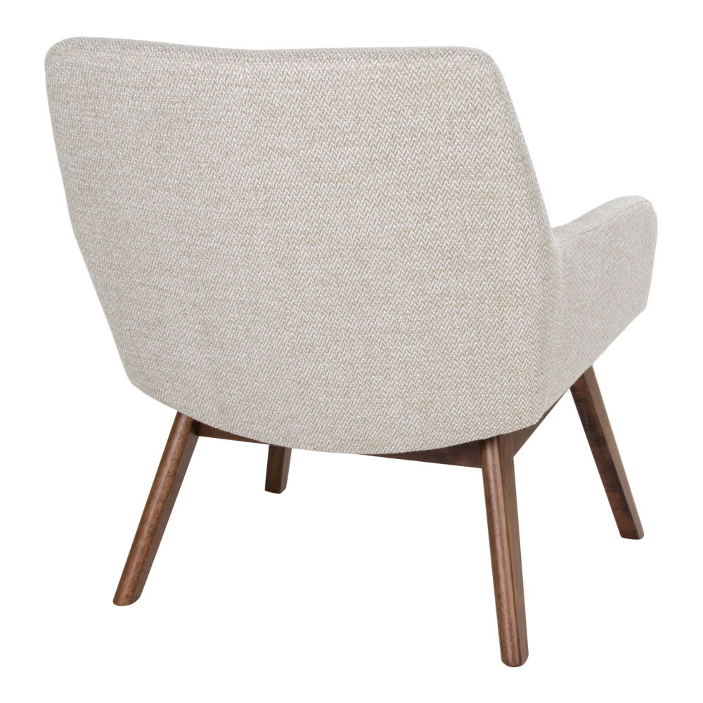 London Loungestol, sand, valnød ben, HN1278 - Billede 4