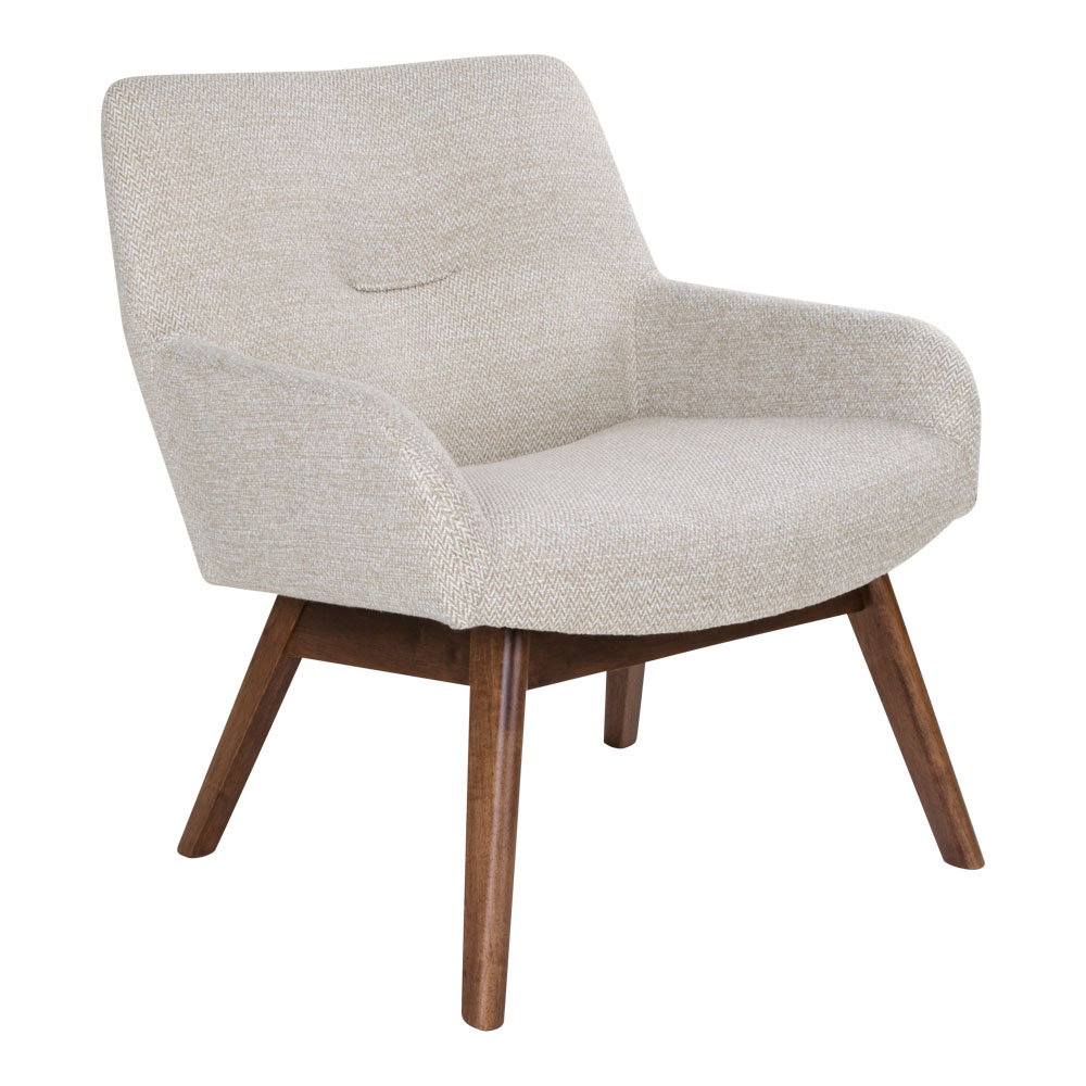 London Loungestol, sand, valnød ben, HN1278
