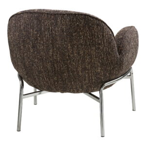 Zomba Loungestol, brun mix, krom ben, HN1352 - Billede 4