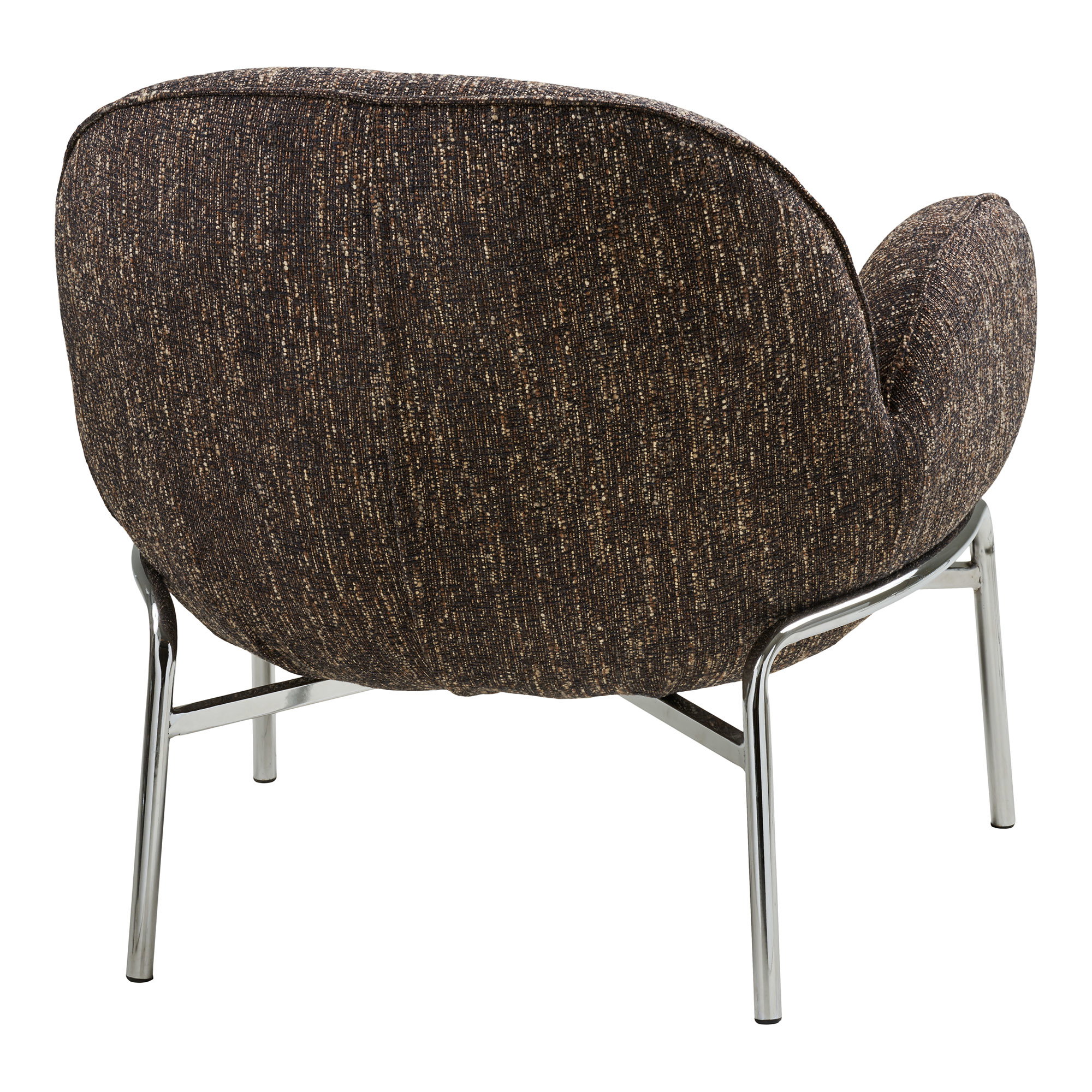 Zomba Loungestol, brun mix, krom ben, HN1352 - Billede 4