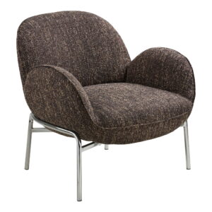 Zomba Loungestol, brun mix, krom ben, HN1352
