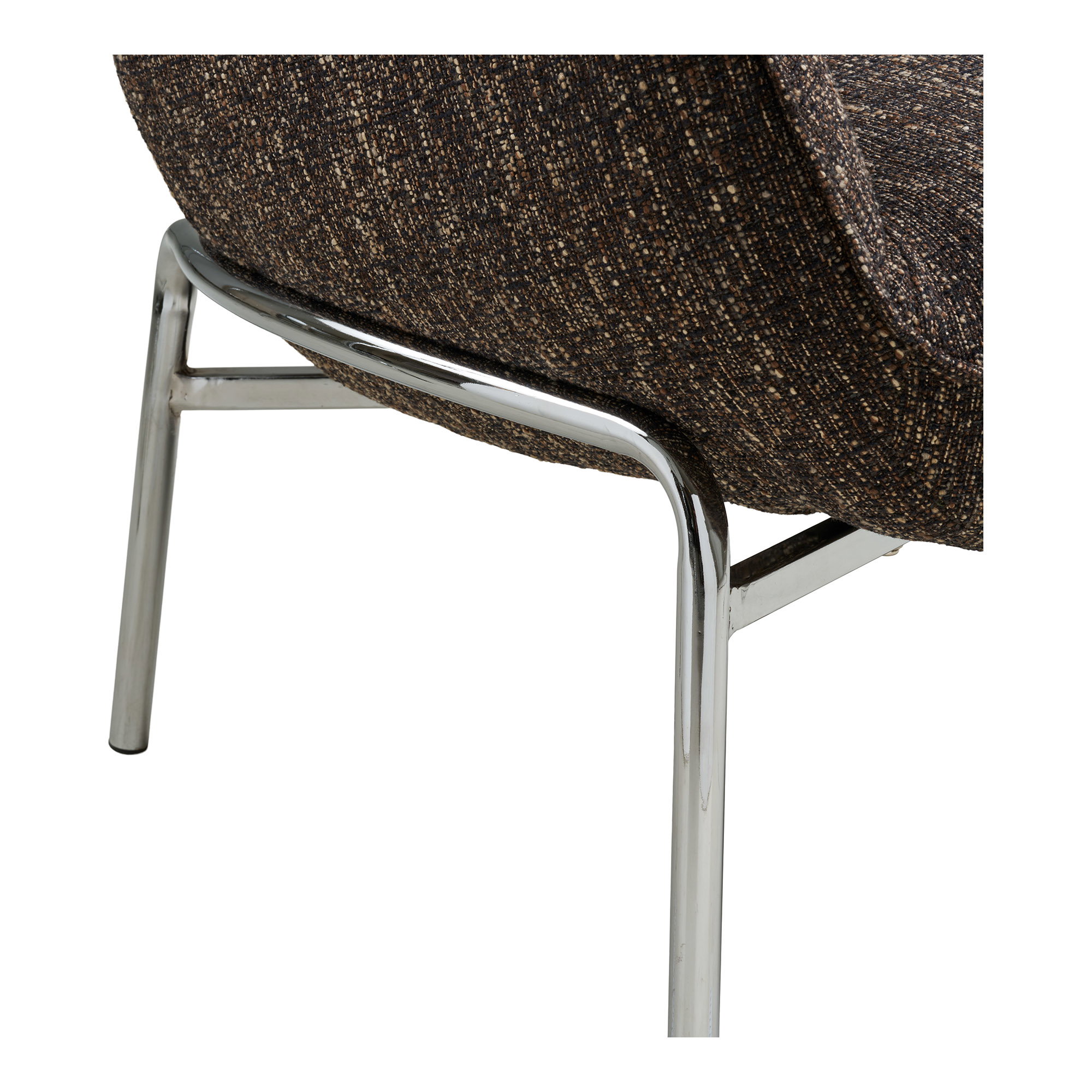 Zomba Loungestol, brun mix, krom ben, HN1352 - Billede 6
