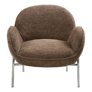 Alternative view of Zomba Loungestol, brun mix, krom ben, HN1345