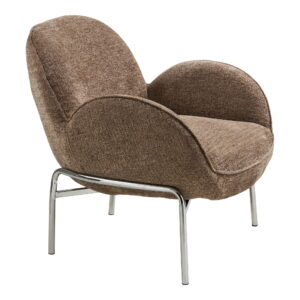 Zomba Loungestol, brun mix, krom ben, HN1345 - Billede 3