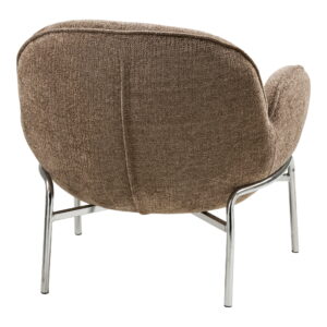 Zomba Loungestol, brun mix, krom ben, HN1345 - Billede 4