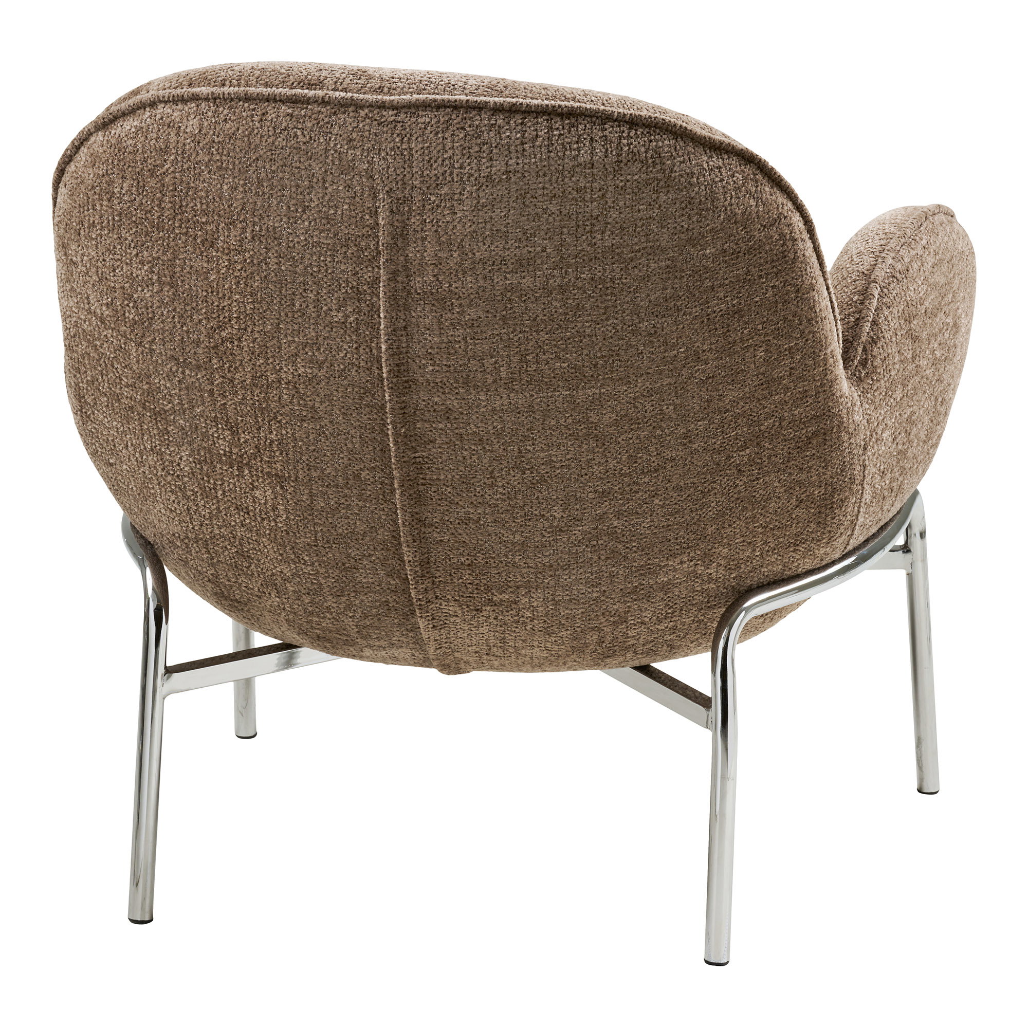 Zomba Loungestol, brun mix, krom ben, HN1345 - Billede 4