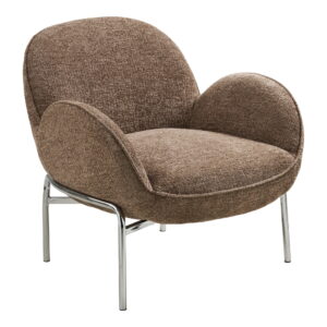 Zomba Loungestol, brun mix, krom ben, HN1345
