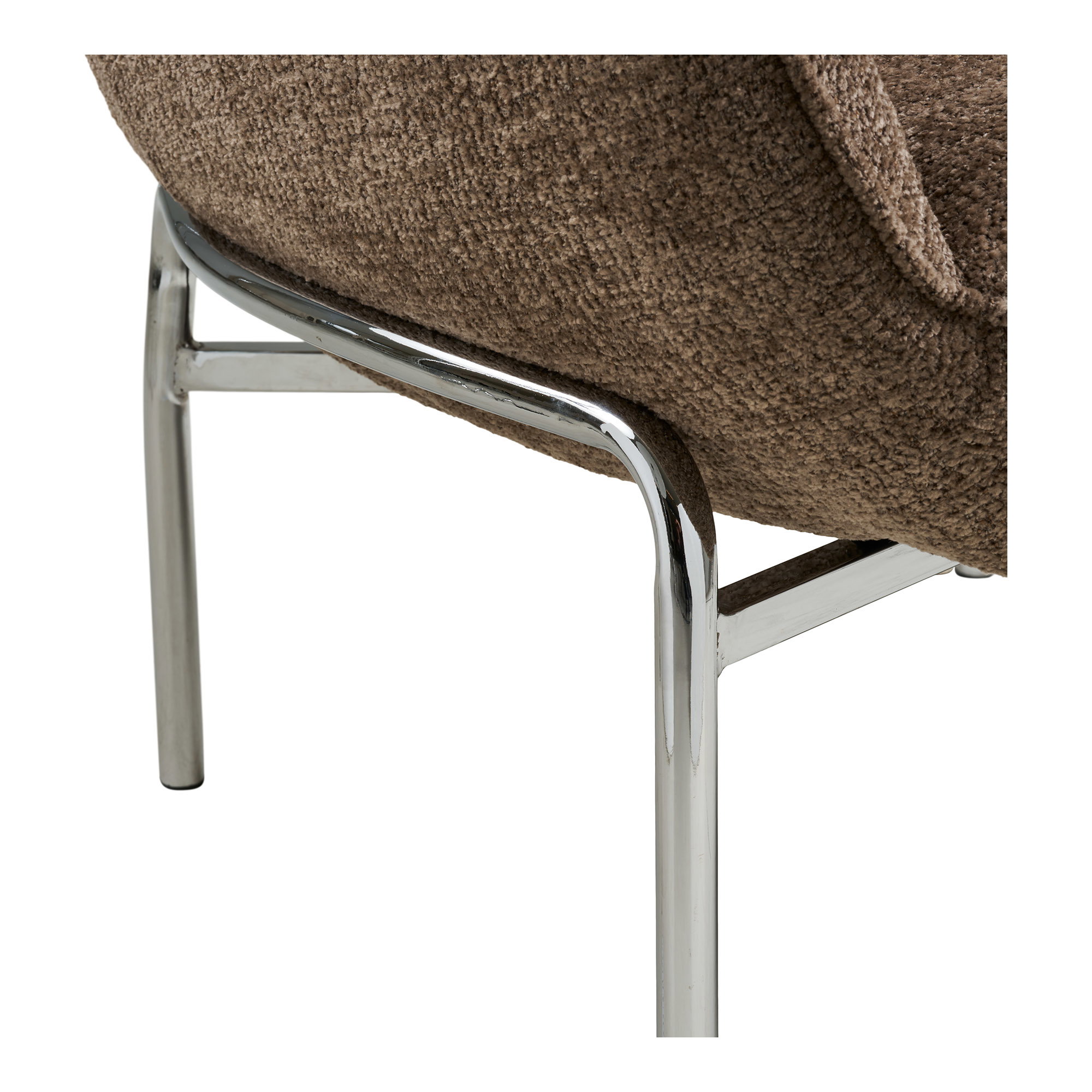 Zomba Loungestol, brun mix, krom ben, HN1345 - Billede 6