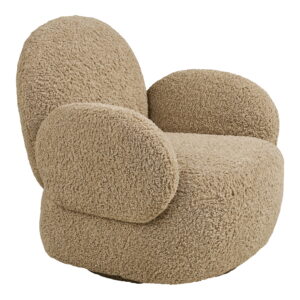 Messina Loungestol med drejefunktion, lysebrun, HN1265 - Billede 3