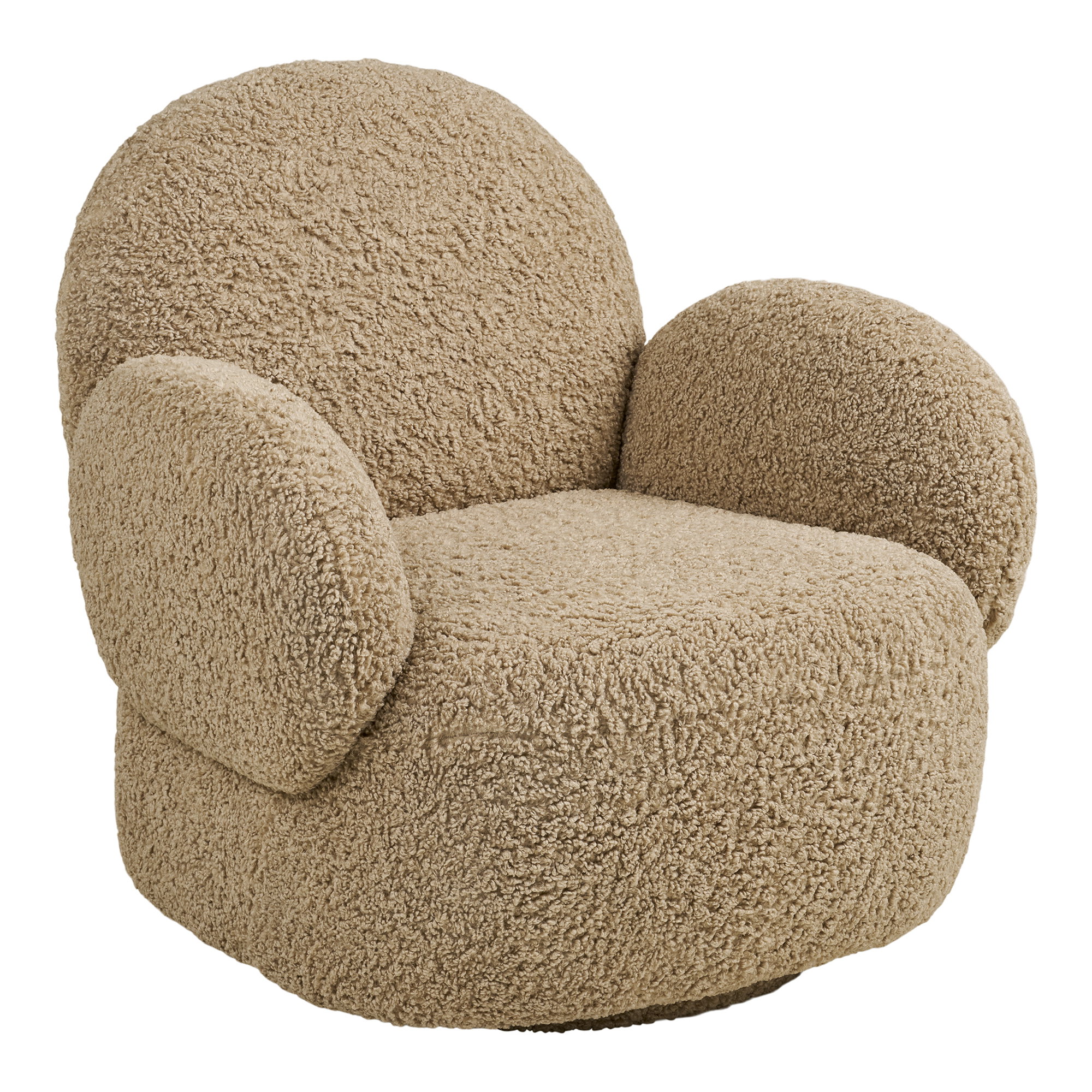 Messina Loungestol med drejefunktion, lysebrun, HN1265