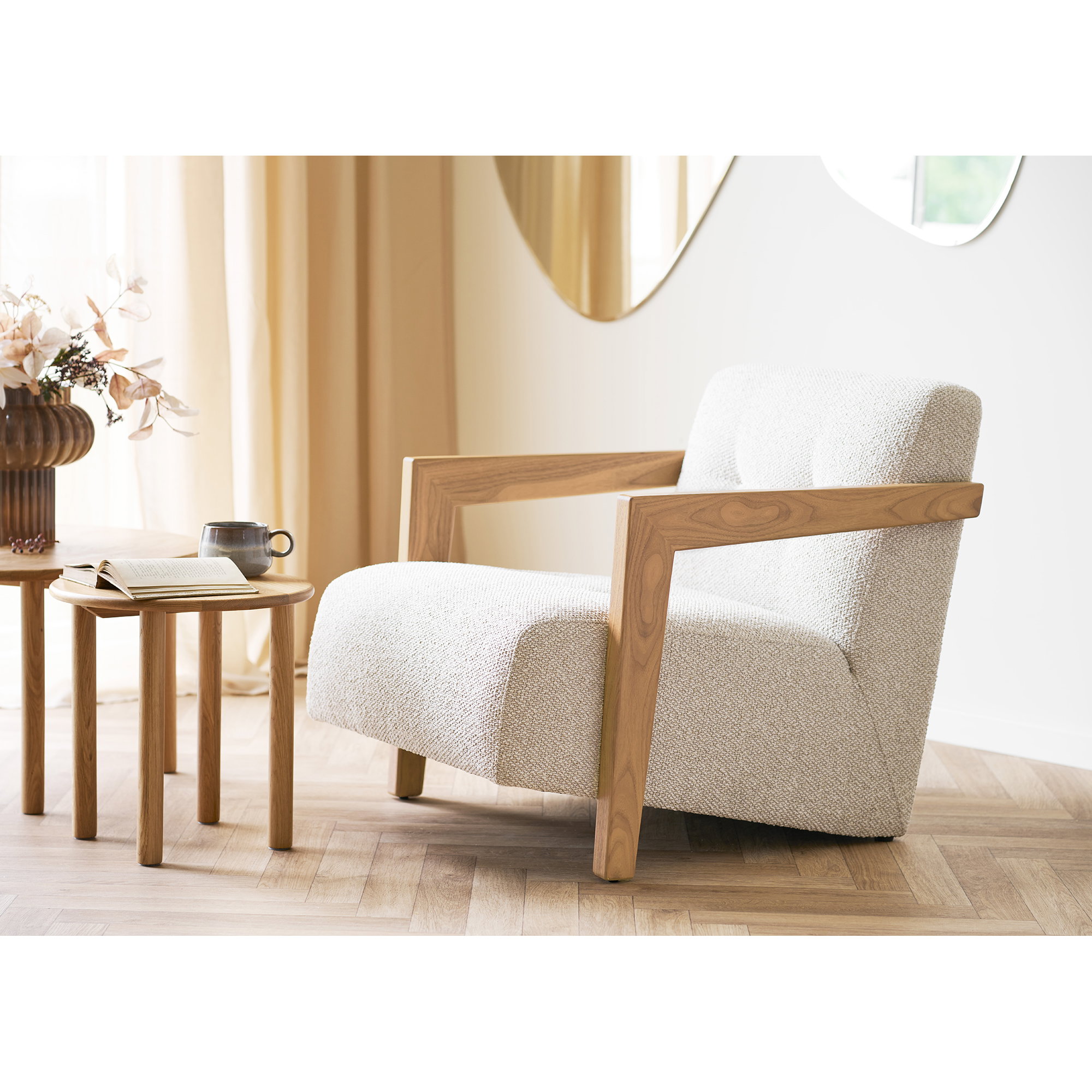 Caracas Loungestol med armlæn, beige, HN1321 - Billede 7